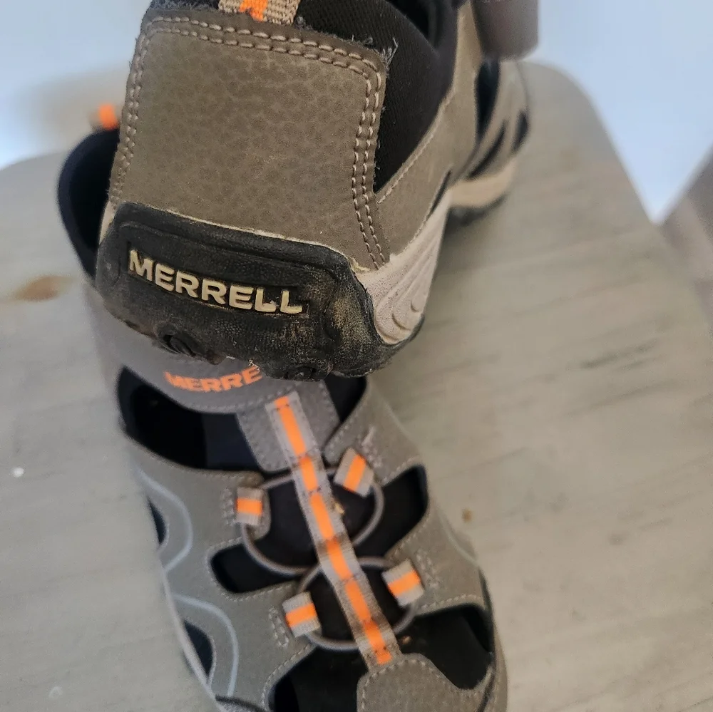 Merrell Kids' Brown and Orange Adventure Sandals